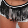 Sparkle Fringe Belt (Black)