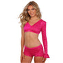 Limited Edition FUCHSIA Sequin Overlay Top and Short Set