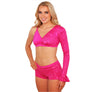 Limited Edition FUCHSIA Sequin Overlay Top and Short Set
