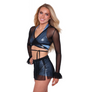 Ruffle Sleeve Wrap and Skirt Set