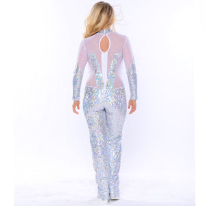 Sequin Mesh Catsuit