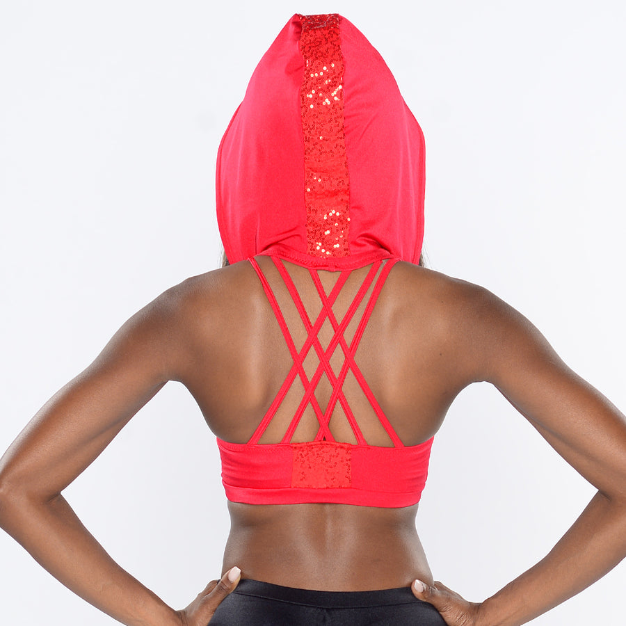 Hooded Halter with Crossing Straps